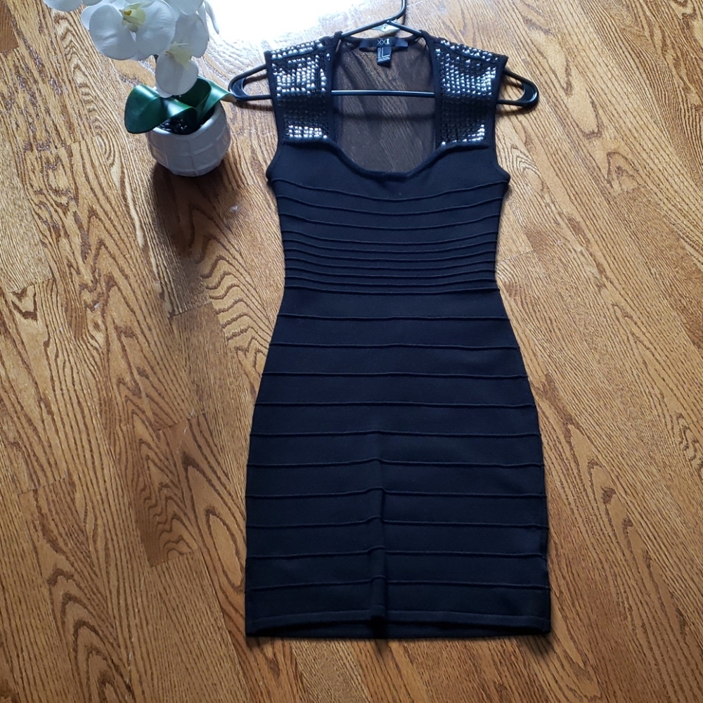 Mesh Back Dress with sequins